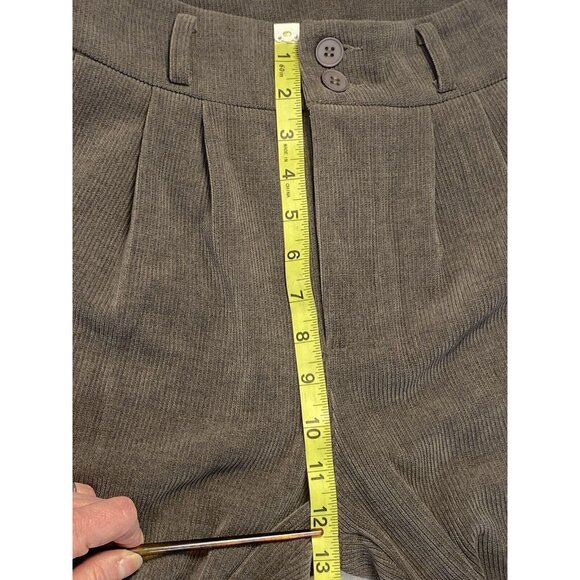 KIRUNDO Womens Chestnut Pockets Wide Leg Pants Sz 6 Chenille Blend Comfort - Picture 3 of 10